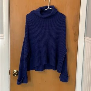 Chunky Blue Knit Cardigan
